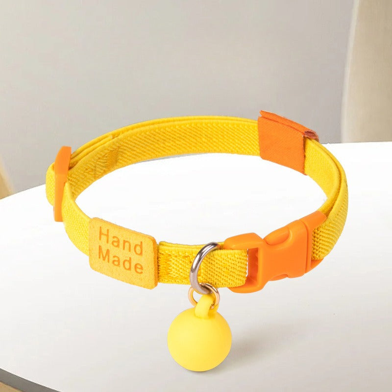Elastic Adjustable Dog Collar for Dogs – Yellow