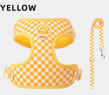 Checkerboard Harness & Leash Set