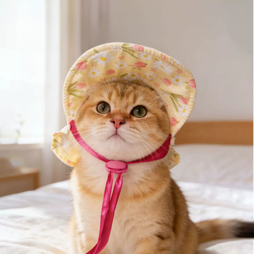 Floral Dog Hat