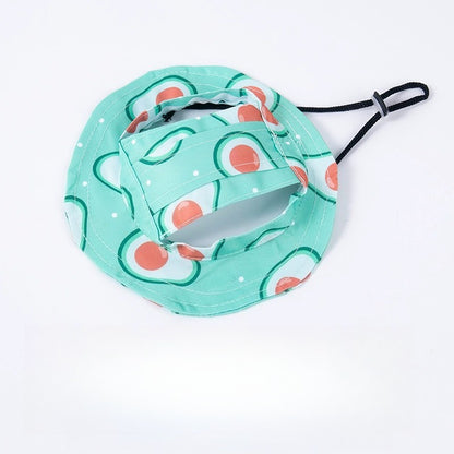 Tie-Dye Sun Protection Dog Hat