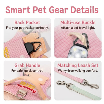 Plaid Harness & Leash Set