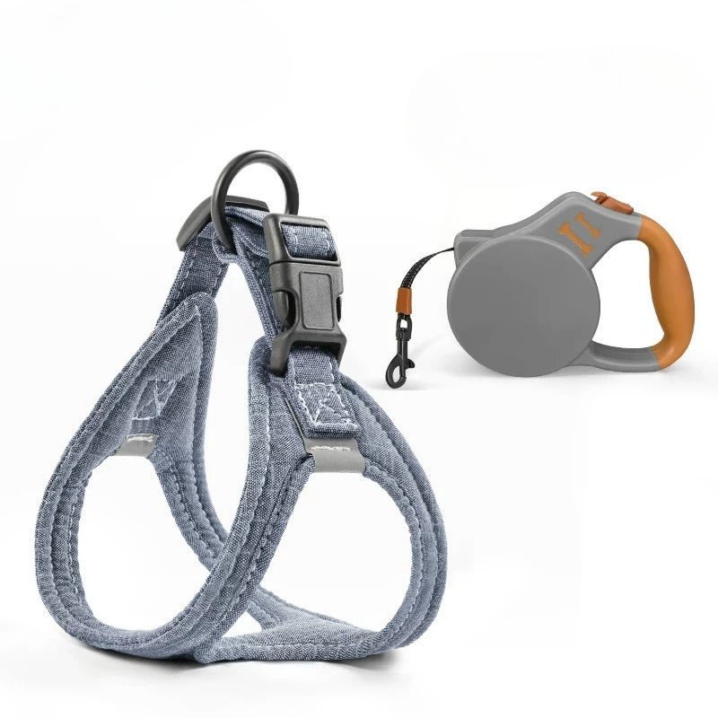 Reflective Breathable Harness & Leash Set