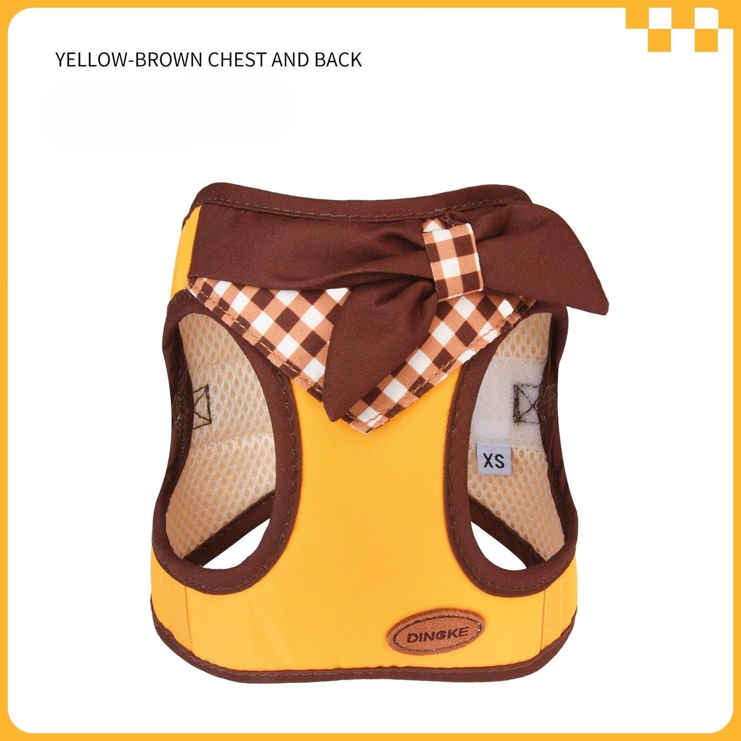 Plaid Bow Harness & Leash Set