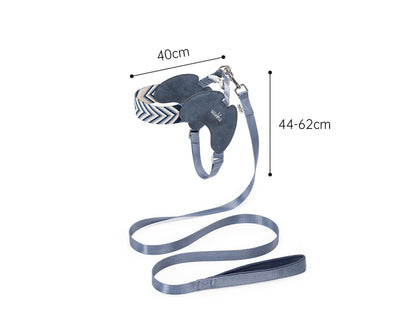 V-Shaped Harness & Leash Set – Sapphire Blue