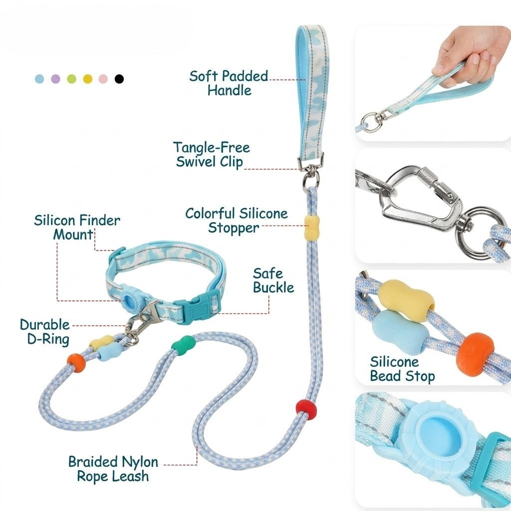 Braided Reflective Collar & Leash Set