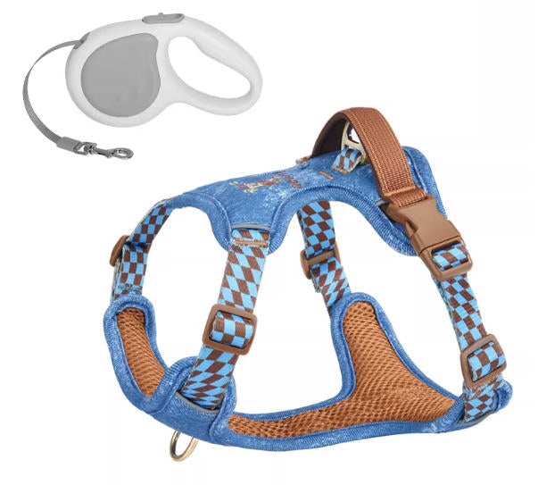 Denim Vest Harness & Leash Set