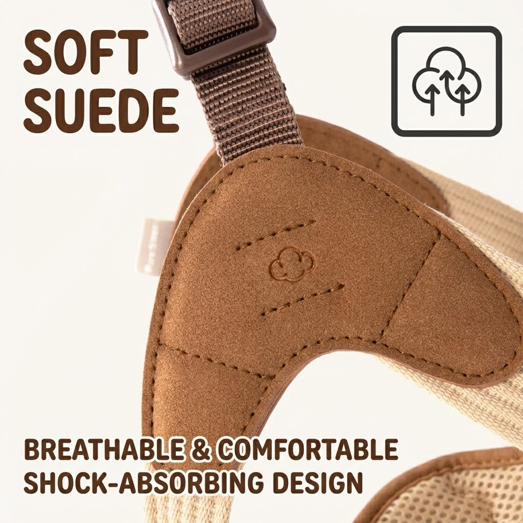 Quick-Wear V-Shape Harness & Leash Set – Brown