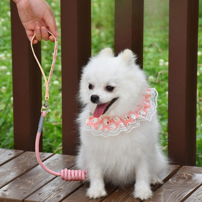 Lace Smiley Collar & Leash Set