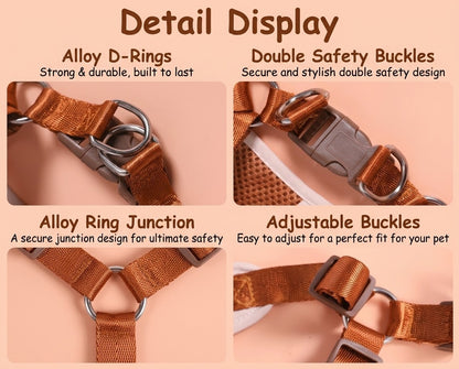 Breathable Mesh Harness & Leash Set