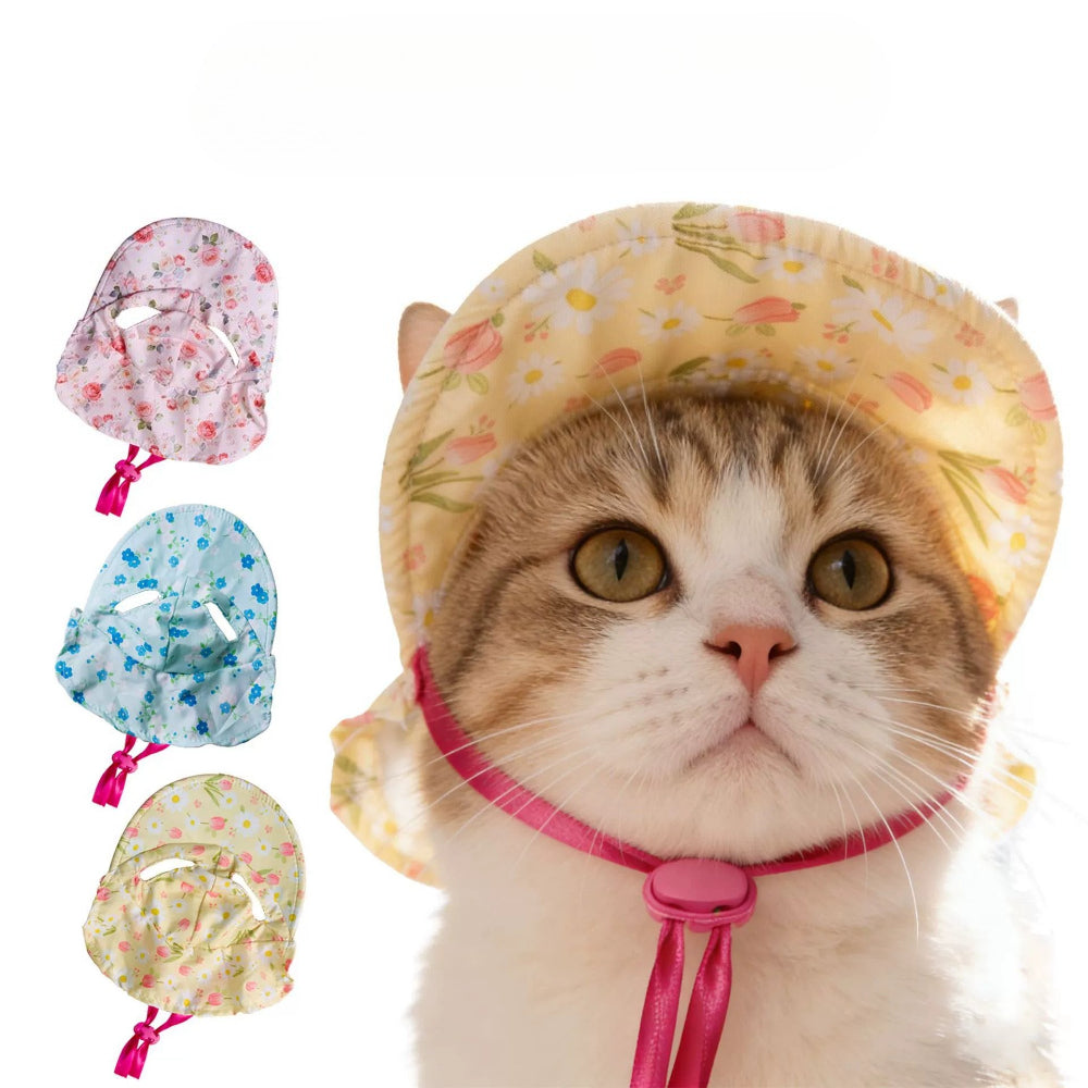 Floral Dog Hat