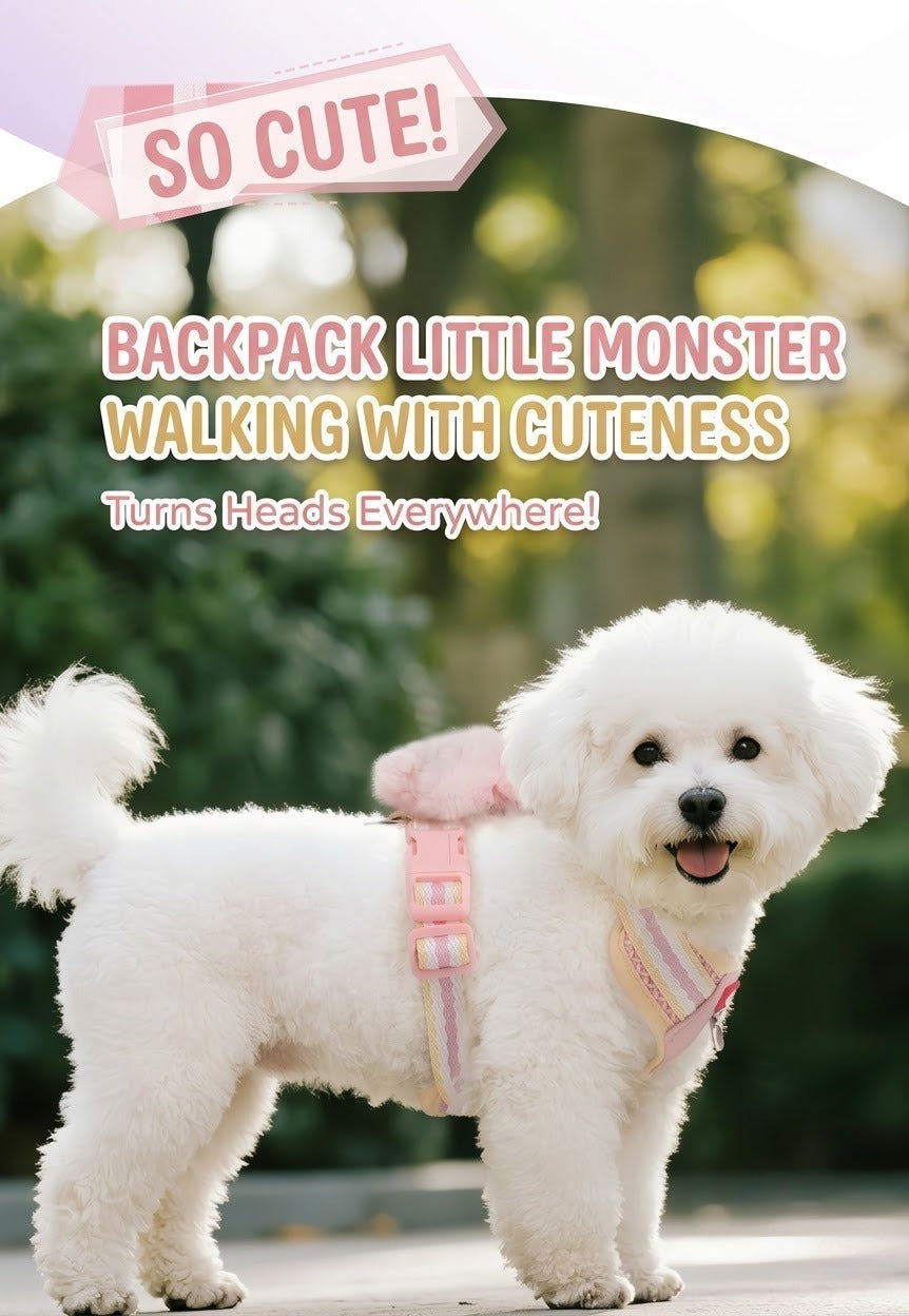 Plush Monster Harness & Leash Set