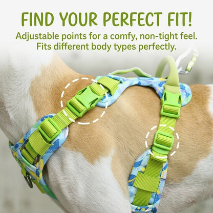 Reflective Patterned Dog Harness