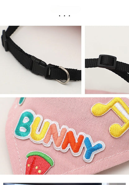 Cartoon Embroidered Dog Bandana
