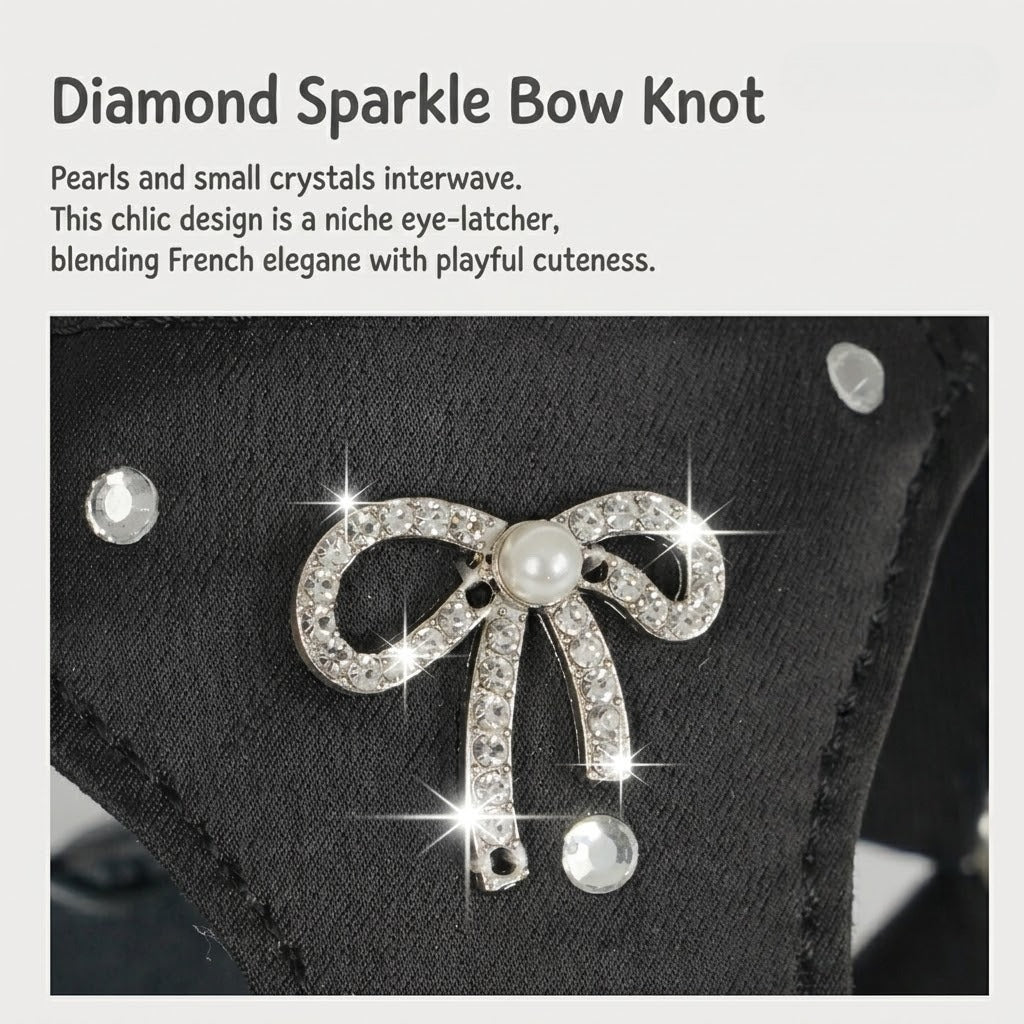Pearl Bowknot Harness & Leash Set
