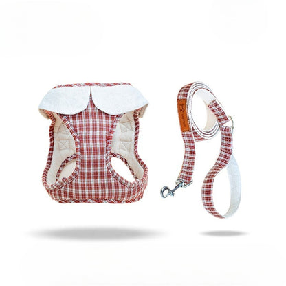 Plaid Harness & Leash Set