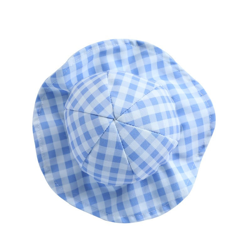 Plaid Sun Protection Dog Hat