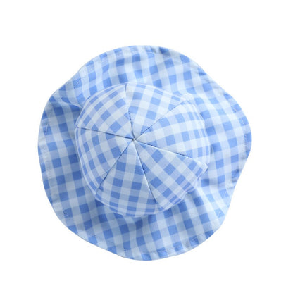 Plaid Sun Protection Dog Hat
