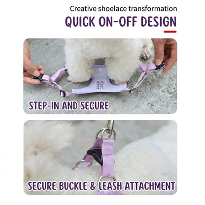 Reflective Mesh Harness & Leash Set