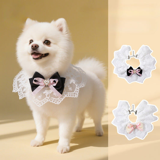 Lace Heart Dog Necklace