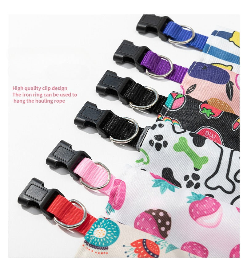 Printed Buckle Dog Bandana