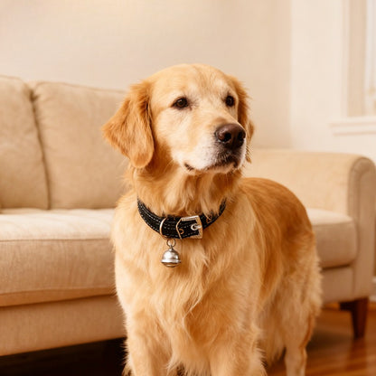Rhinestone Denim Dog Collar
