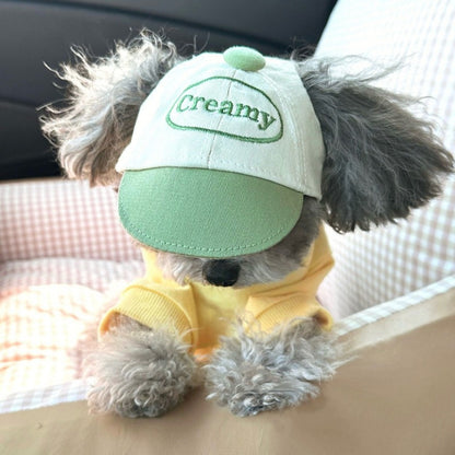 Embroidered Canvas Dog Hat