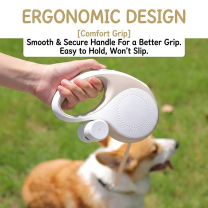 Retractable LED Dog Leash – Beige