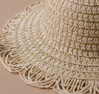 Woven Straw Dog Hat