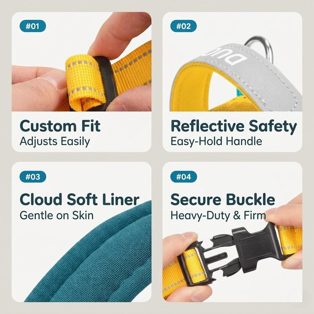 T-Shaped Anti-Pull Reflective Dog Harness