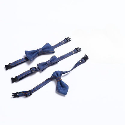 Denim Bow Tie for Dogs – Blue