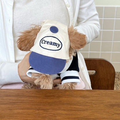 Embroidered Canvas Dog Hat