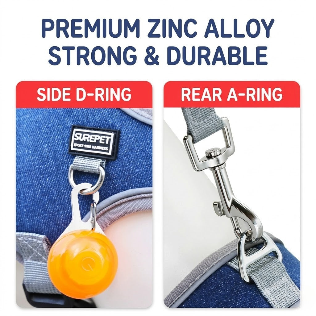 Denim Bandana Harness & Leash Set