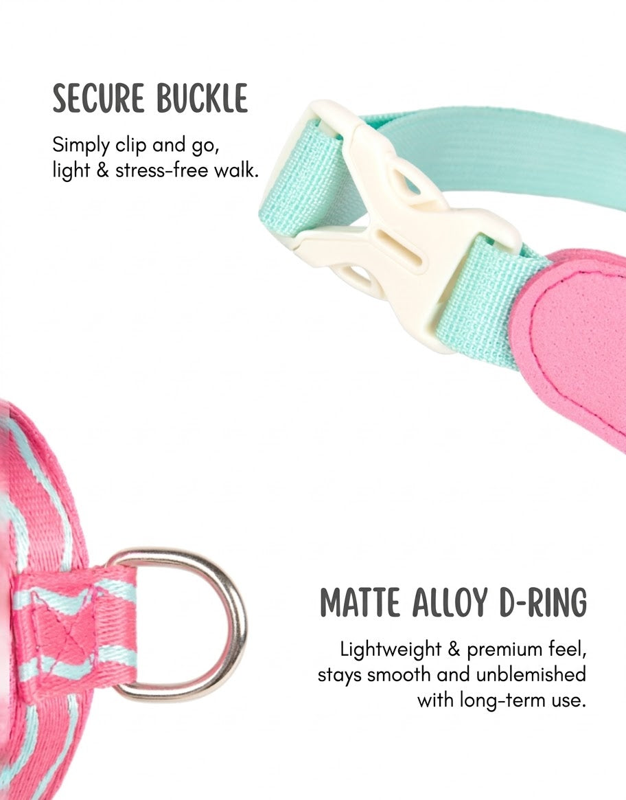 Wave Pattern Harness & Leash Set