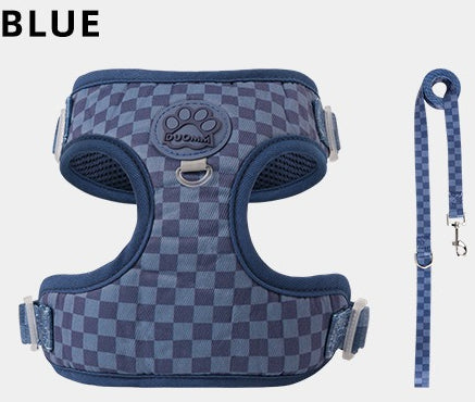 Checkerboard Harness & Leash Set