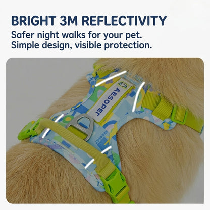 Reflective Patterned Dog Harness