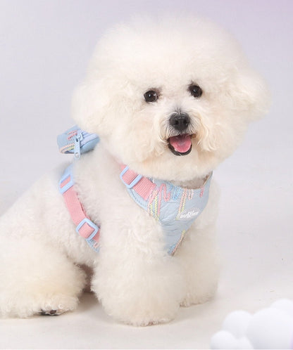 Seersucker Harness, Leash & Bag Set