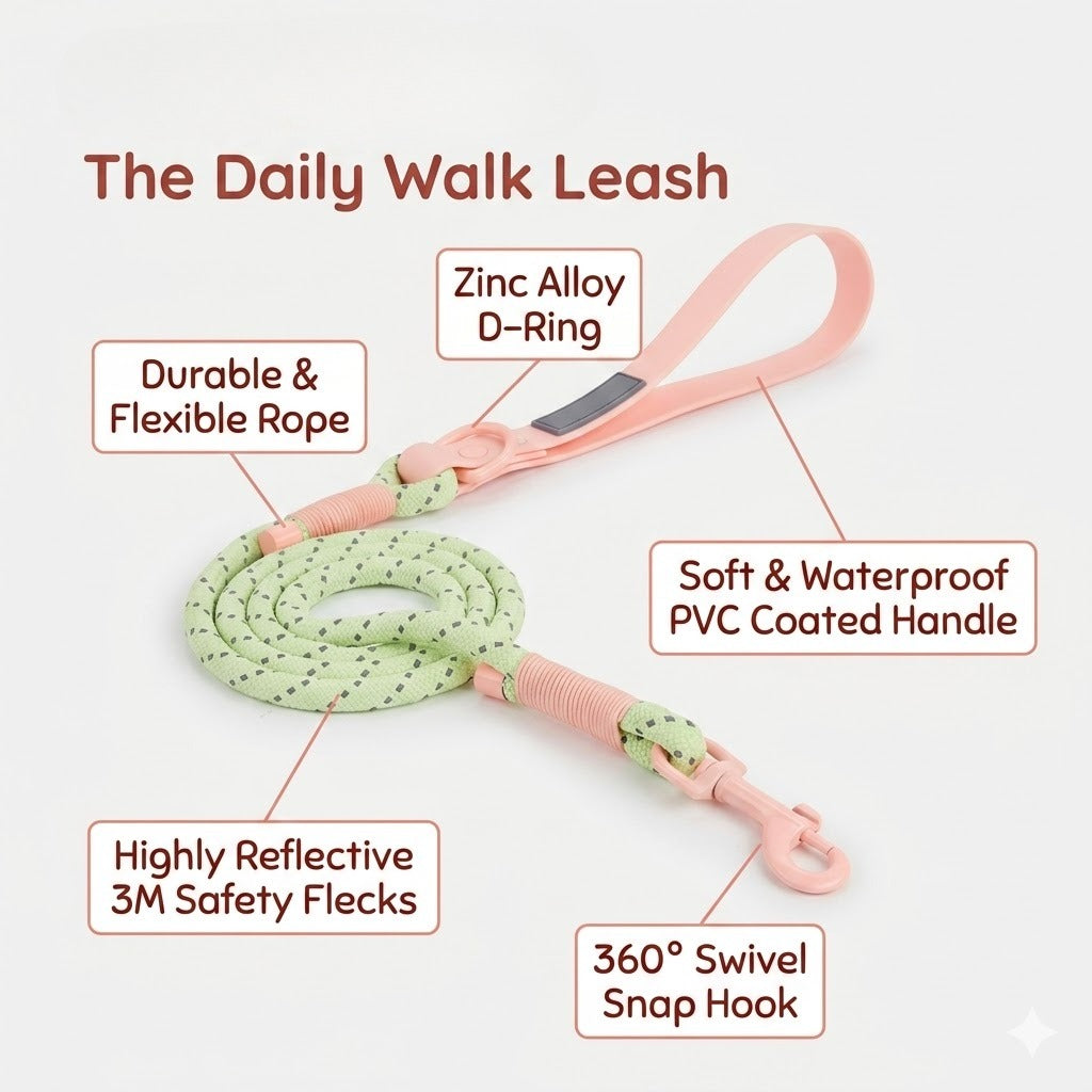 Reflective Round Rope Dog Leash
