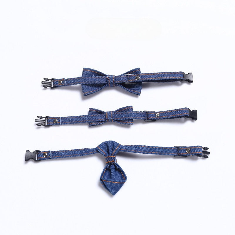 Denim Bow Tie for Dogs – Blue