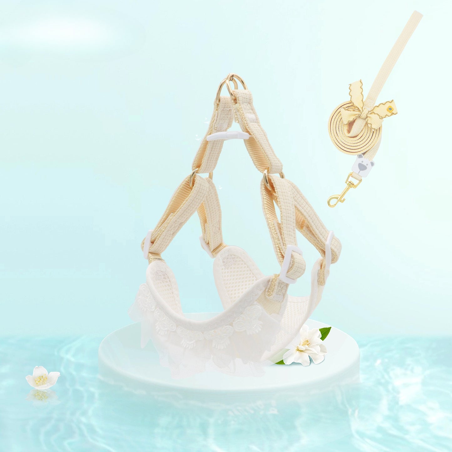 Lace Trim Harness & Leash Set