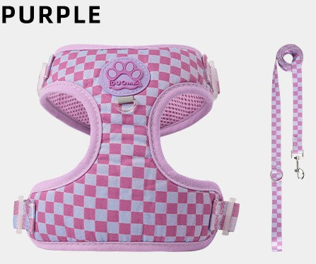 Checkerboard Harness & Leash Set