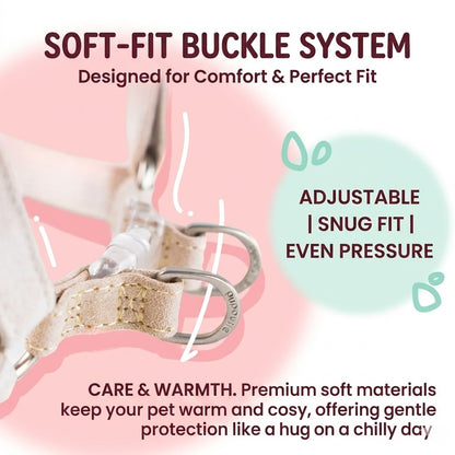 Plush Pom Pom Harness & Leash Set