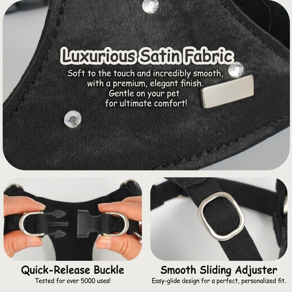 Pearl Bowknot Harness & Leash Set