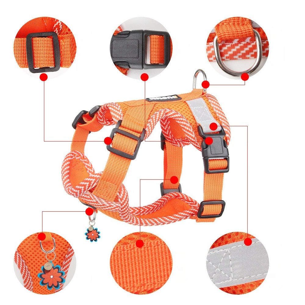 Reflective Mesh Harness & Leash Set
