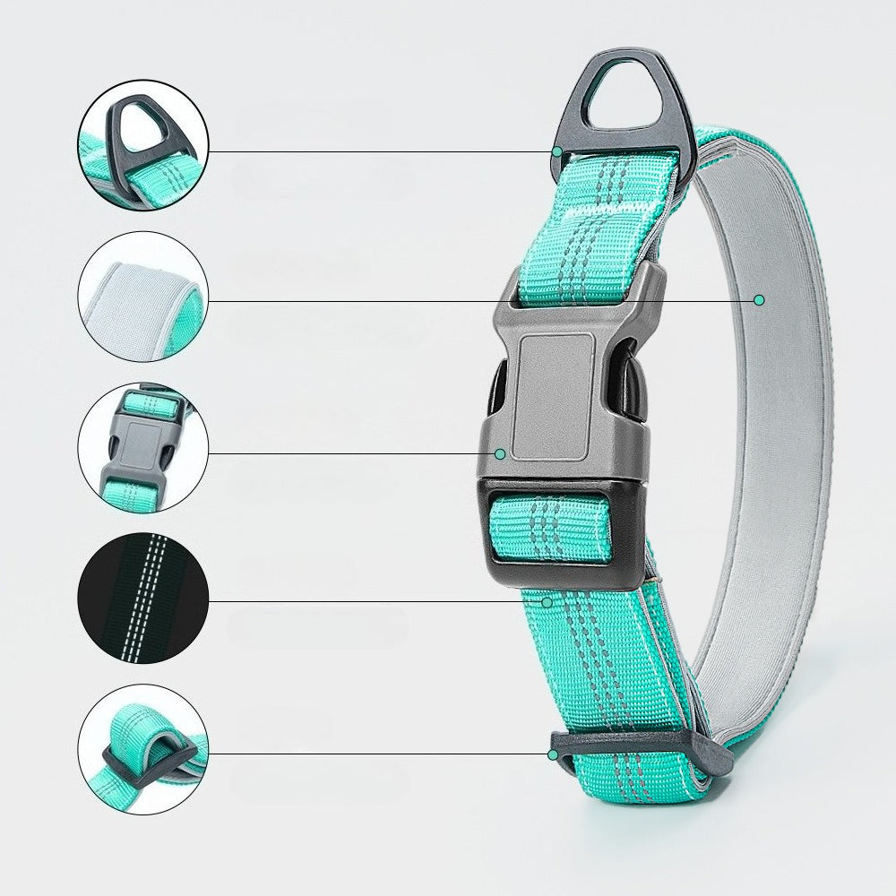 Reflective Nylon Dog Collar for Dogs – Multi