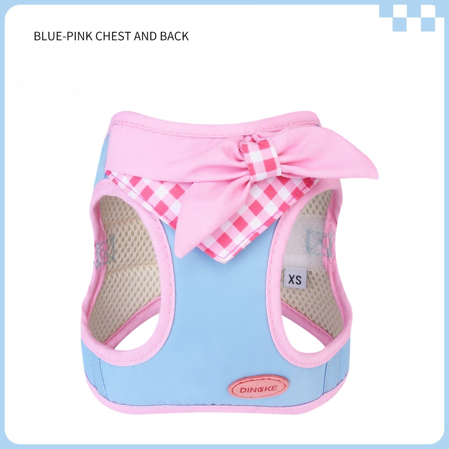 Plaid Bow Harness & Leash Set