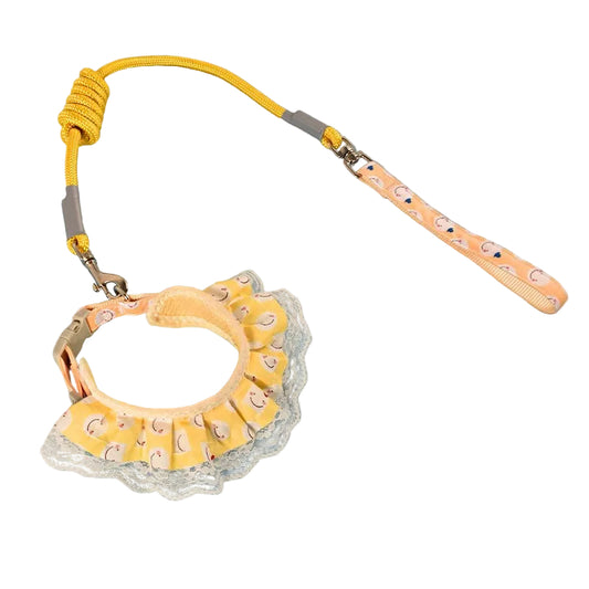 Lace Smiley Collar & Leash Set
