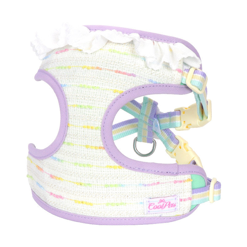 Star Pattern Ruffle Trim Dog Harness