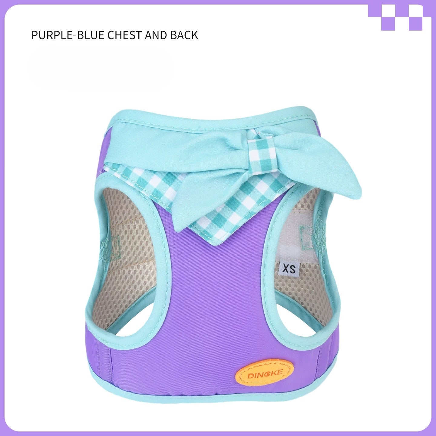 Plaid Bow Harness & Leash Set