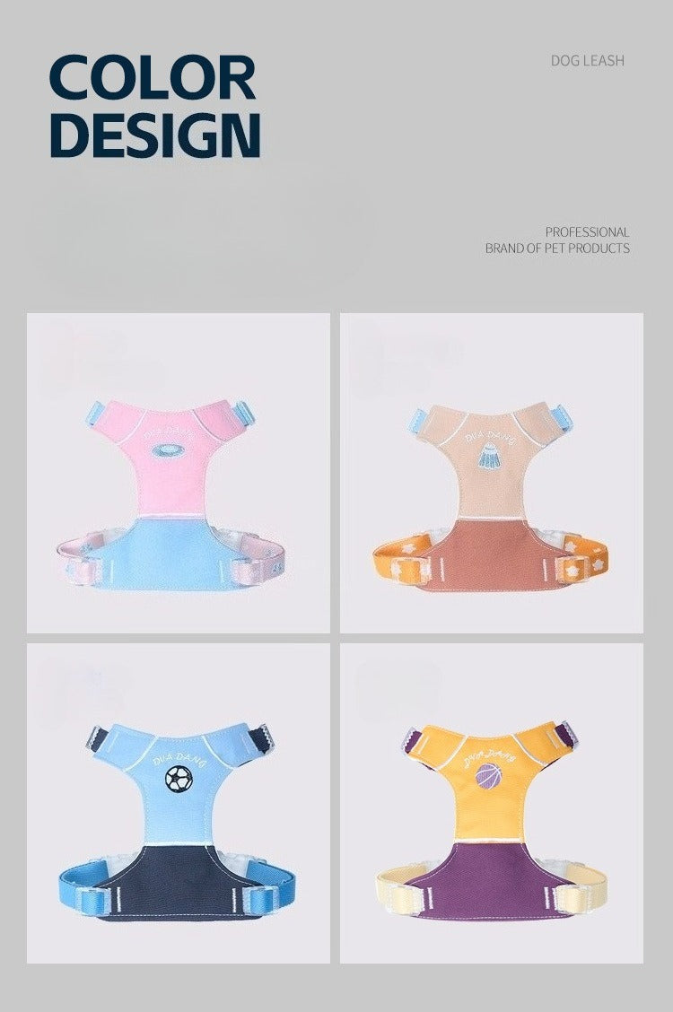 Sports Print Harness & Leash Set