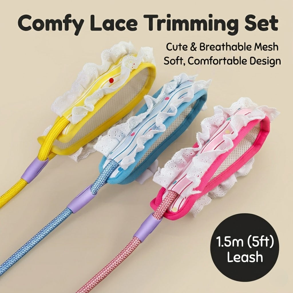 Ruffle Backpack Harness & Leash Set